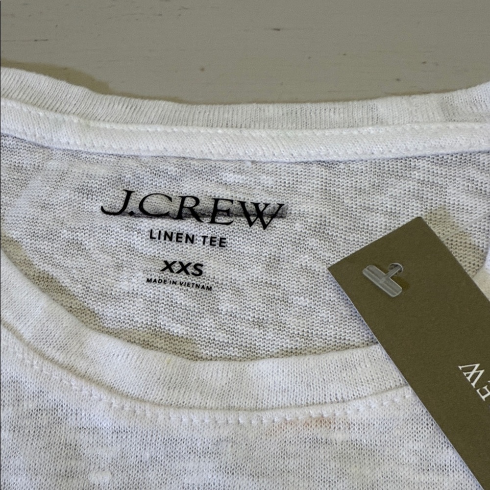 J. Crew New relaxed linen T-shirt Size XXS - Picture 4 of 11